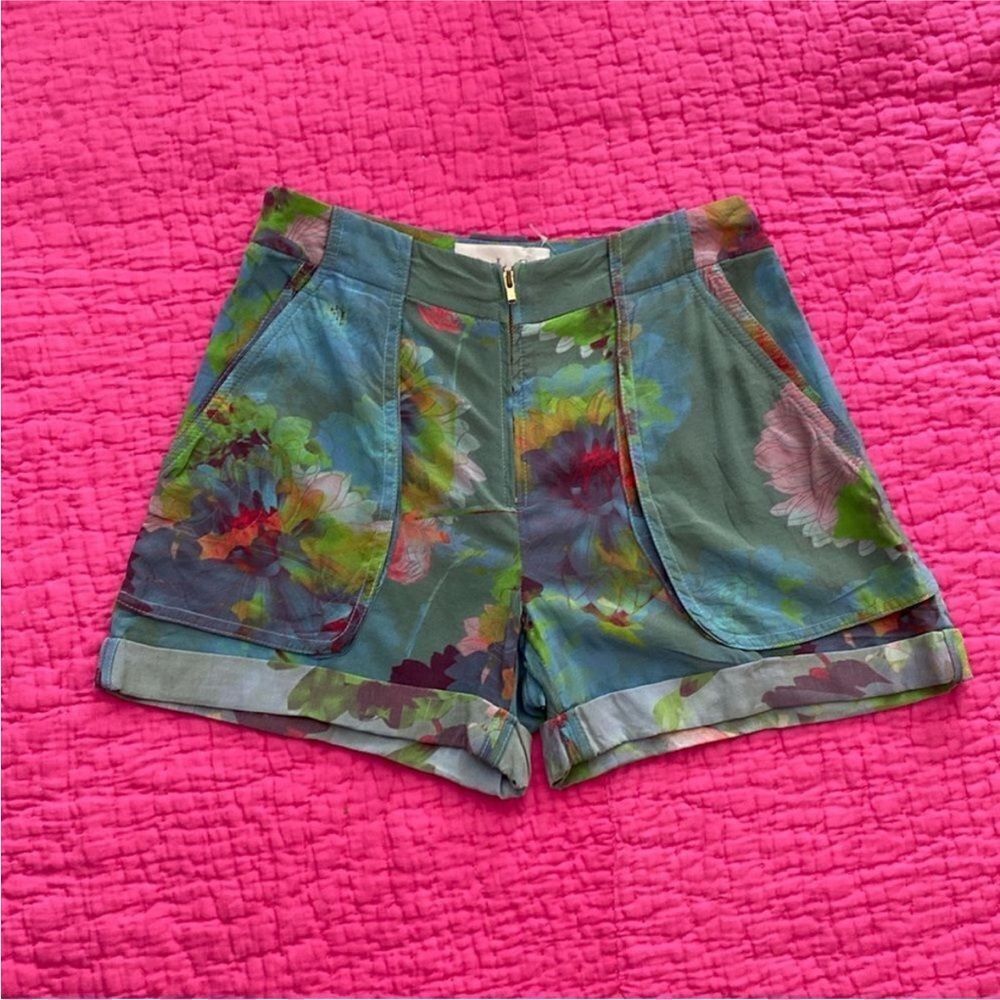 A.L.C. Silk Floral Women's Shorts, US2